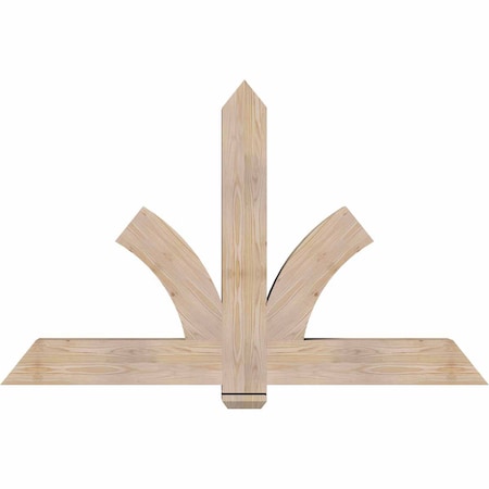 Ekena Millwork Redmond Smooth Timber Gable Bracket, Douglas Fir, 60"W x 38"H x 5 1/2"D x 5 1/2"F, 15/12 Pitch GBW060X38X0606RED00SDF